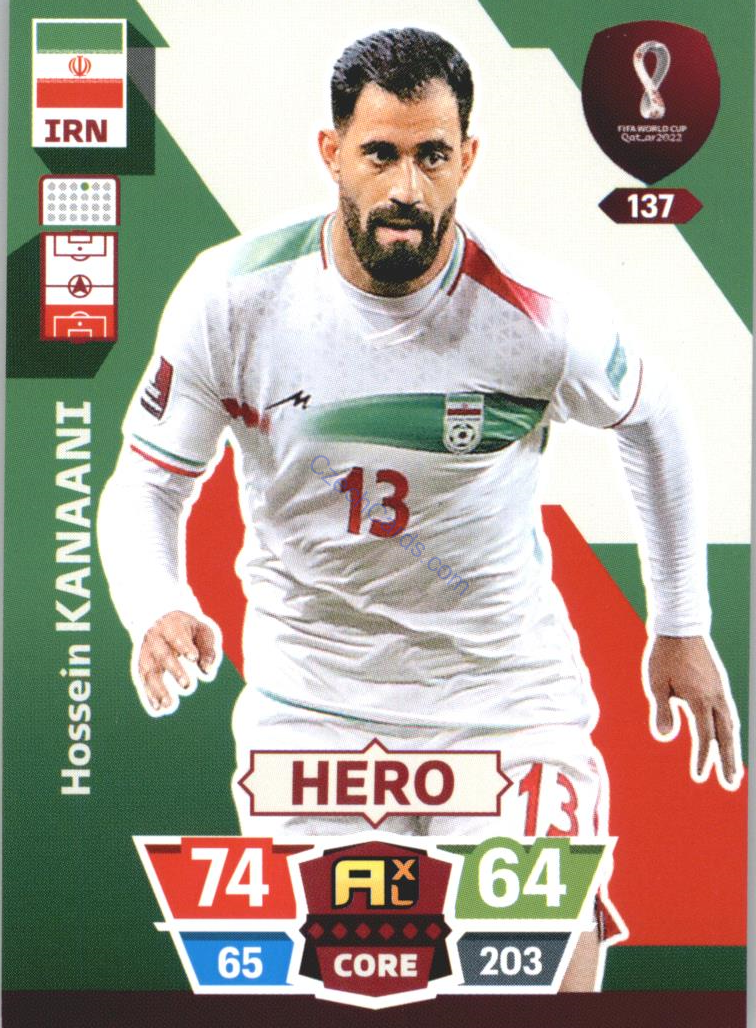 Hossein Kanaani 2022 Panini World Cup Adrenalyn #137