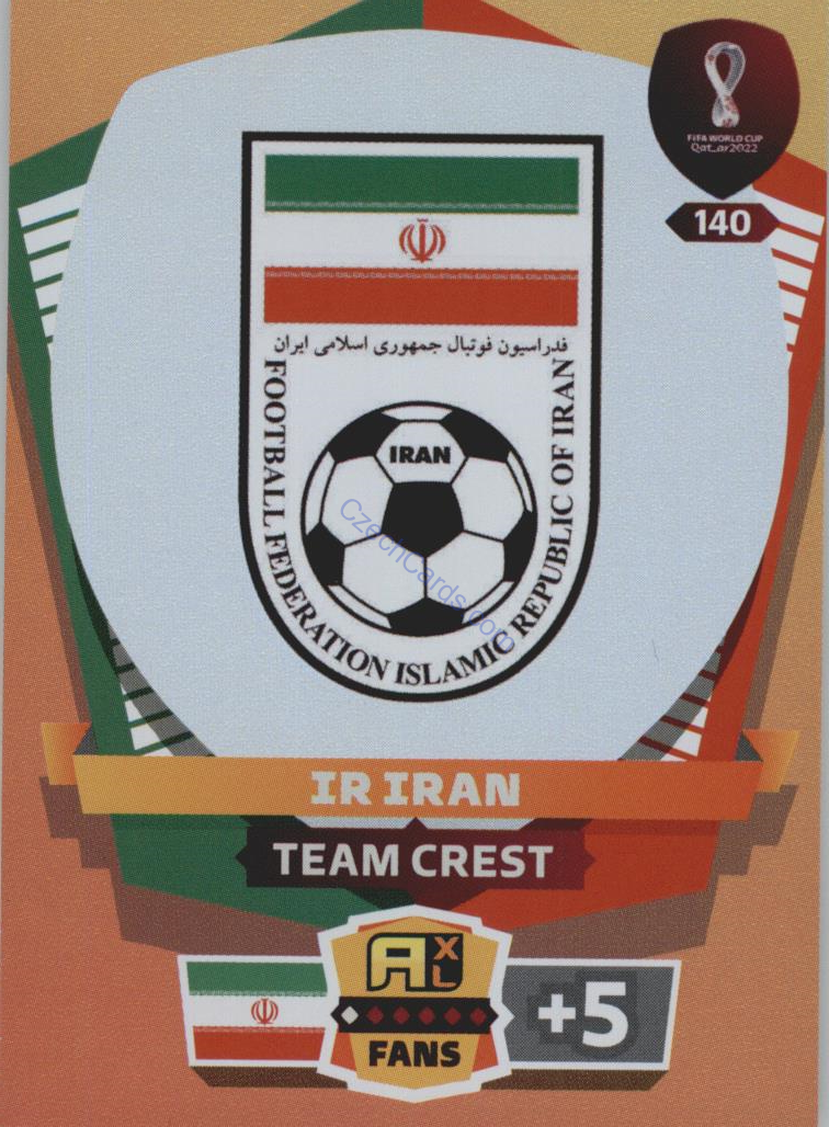 Team Crest Iran 2022 Panini World Cup Adrenalyn #140