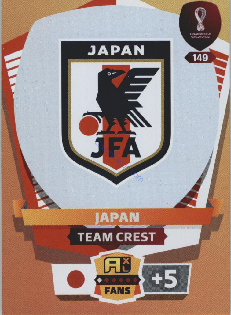 Team Crest Japan 2022 Panini World Cup Adrenalyn #149