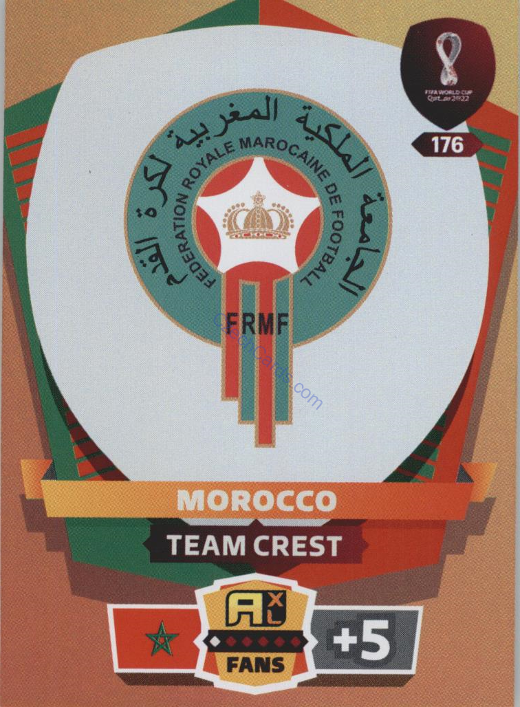 Team Crest Morocco 2022 Panini World Cup Adrenalyn #176