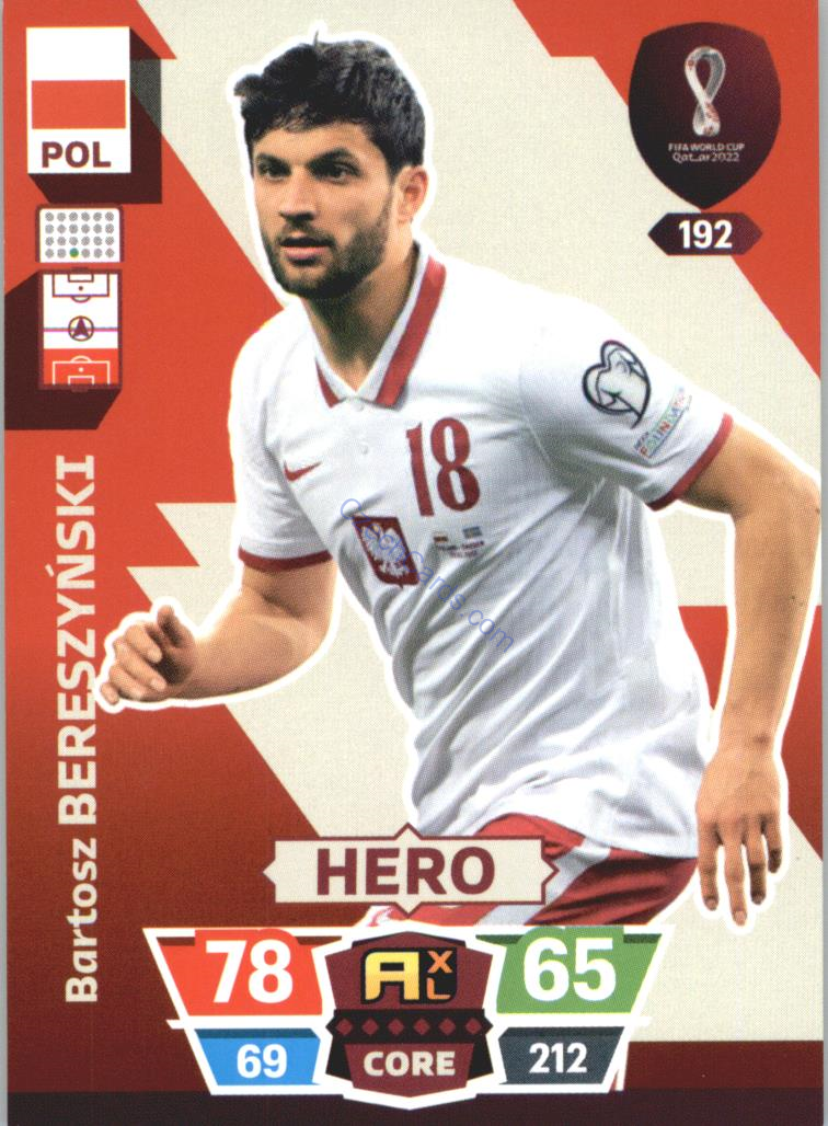 Bartosz Bereszyński 2022 Panini World Cup Adrenalyn #192