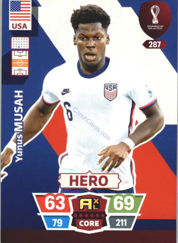 Yunus Musah 2022 Panini World Cup Adrenalyn #287
