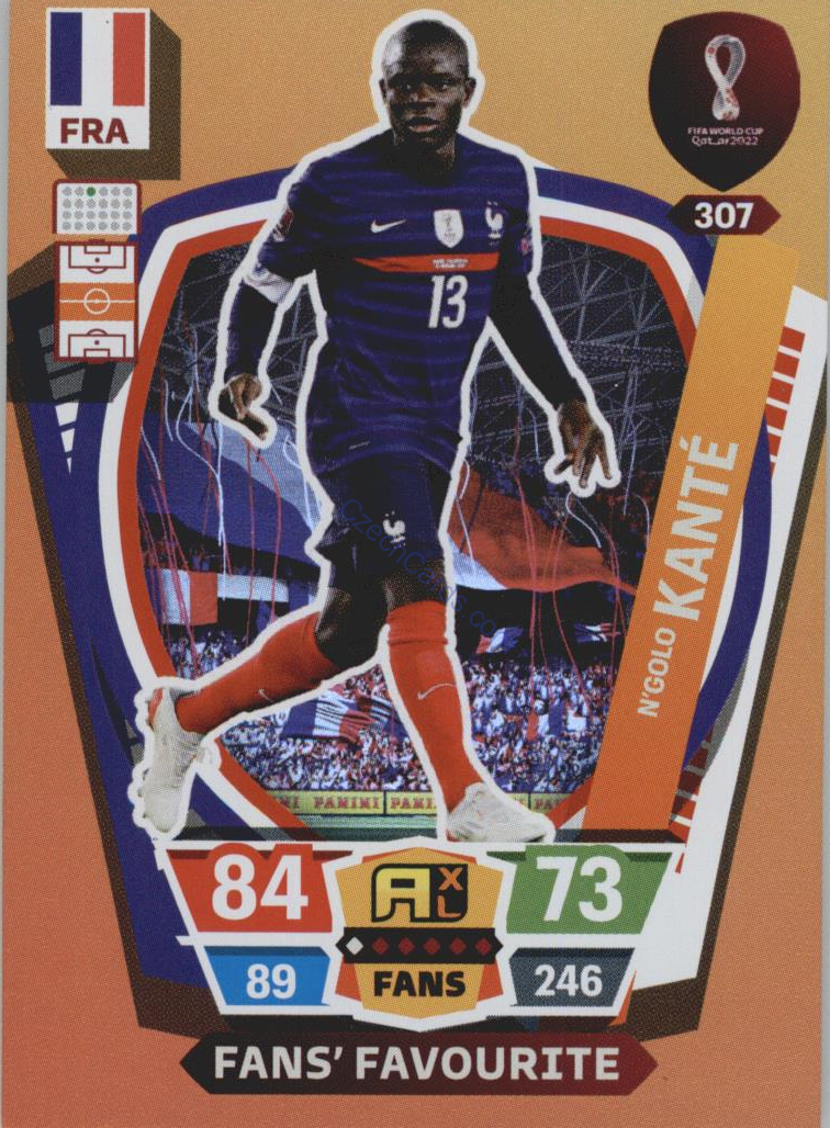 N’Golo Kanté 2022 Panini World Cup Adrenalyn Fans #307