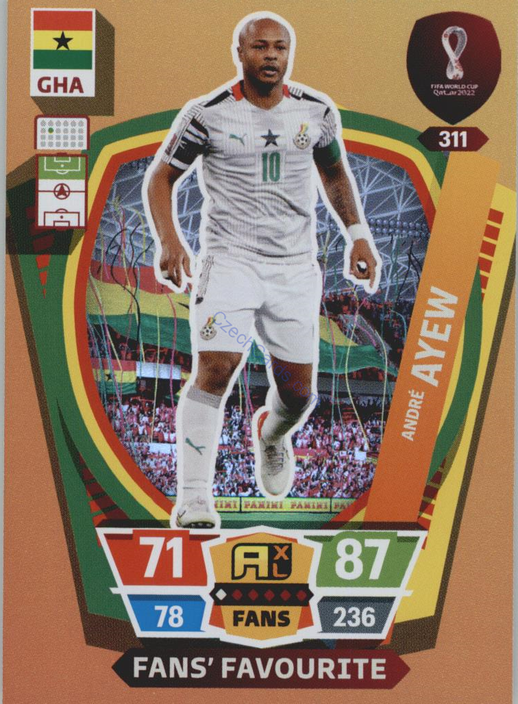 André Ayew 2022 Panini World Cup Adrenalyn Fans #311