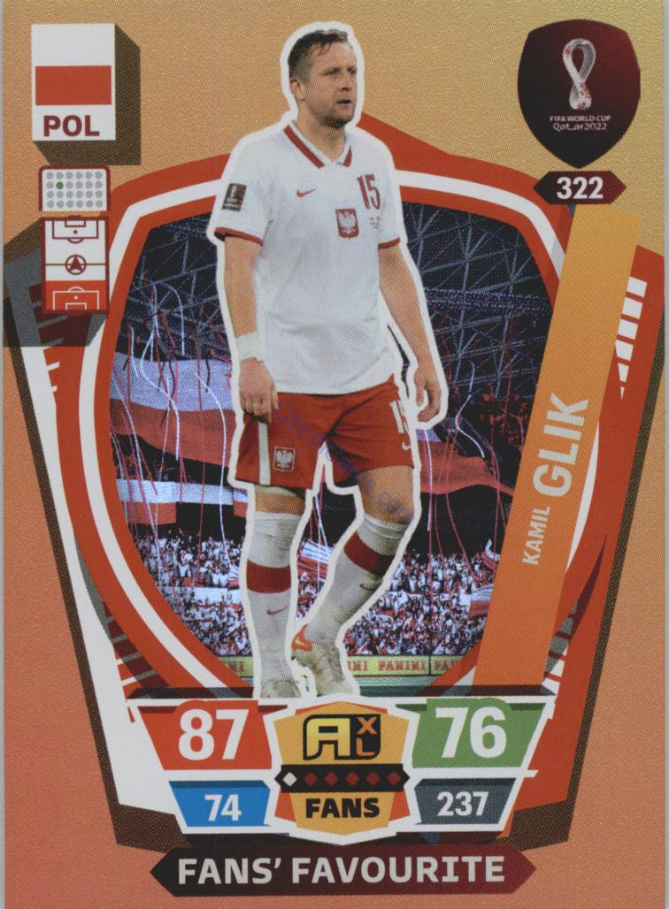 Kamil Glik 2022 Panini World Cup Adrenalyn Fans #322