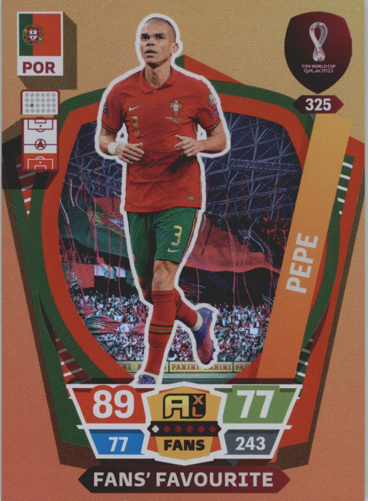 Pepe 2022 Panini World Cup Adrenalyn Fans #325
