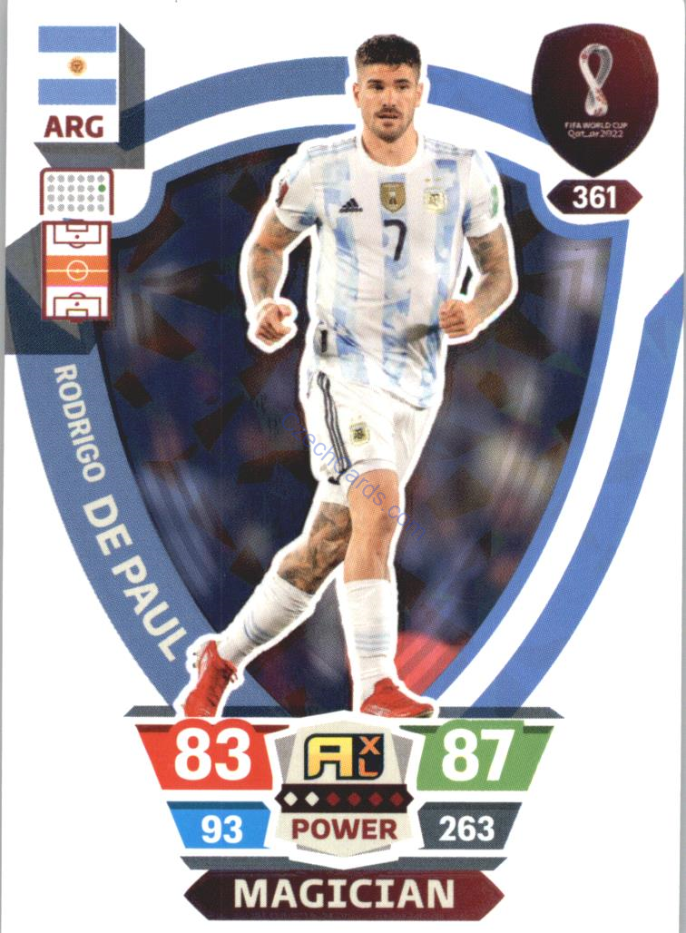 Rodrigo De Paul 2022 Panini World Cup Adrenalyn Power #361