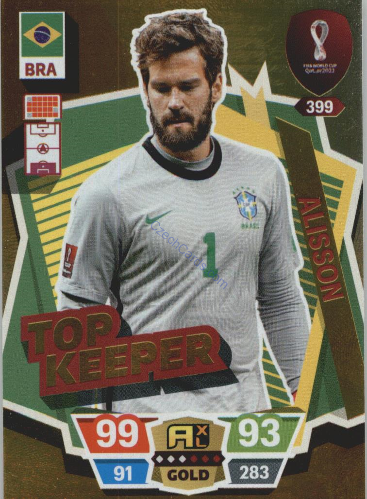 Alisson 2022 Panini World Cup Adrenalyn Gold #399