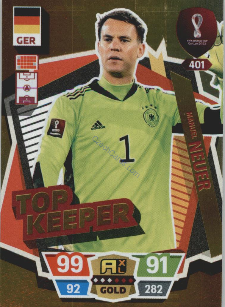 Manuel Neuer 2022 Panini World Cup Adrenalyn Gold #401