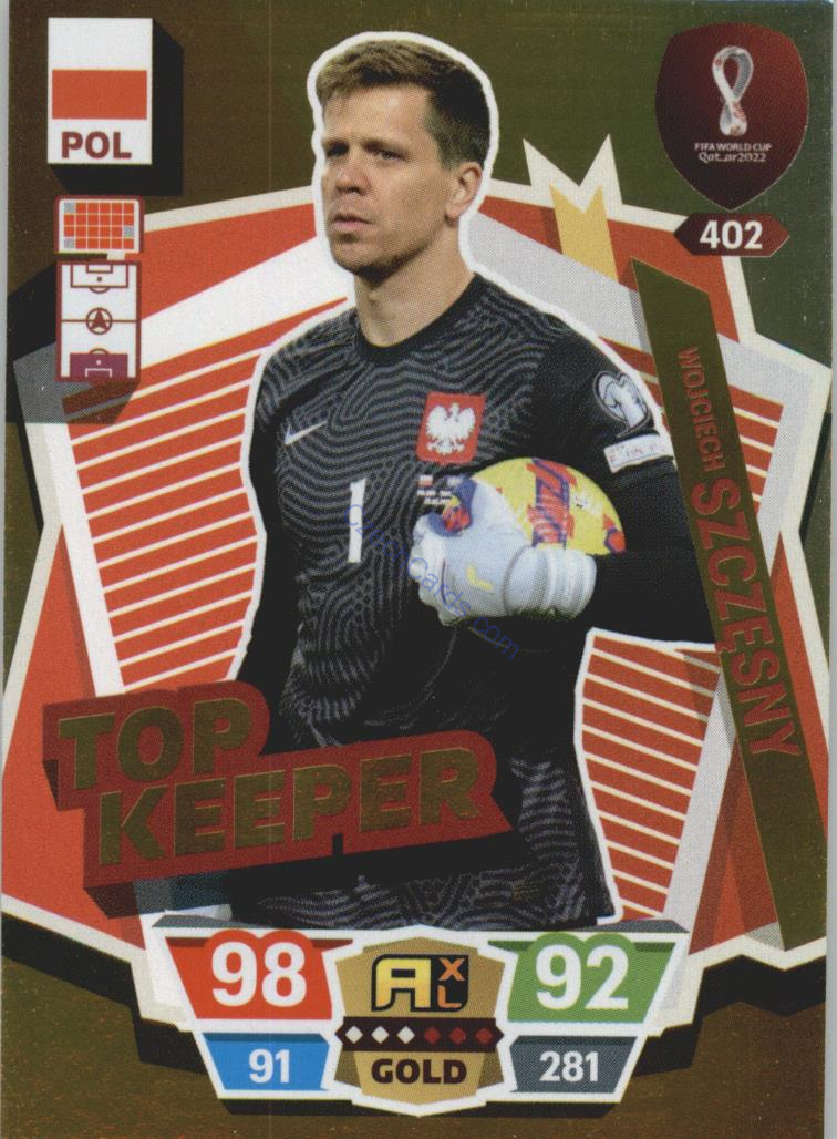 Wojciech Szczęsny 2022 Panini World Cup Adrenalyn Gold #402