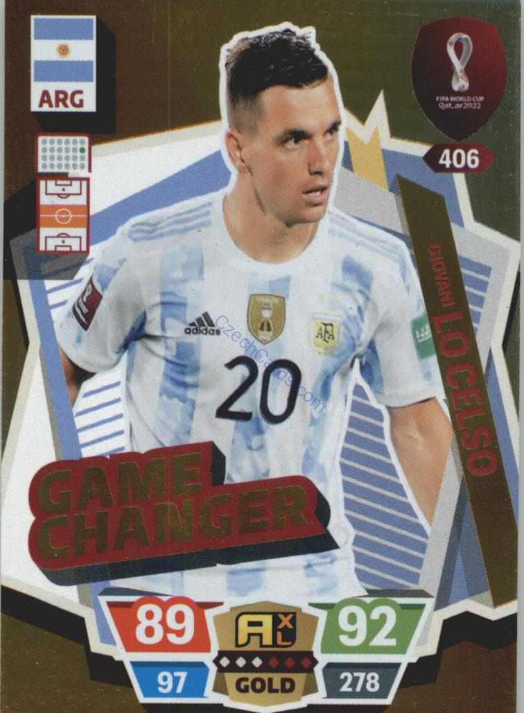 Giovani Lo Celso 2022 Panini World Cup Adrenalyn Gold #406