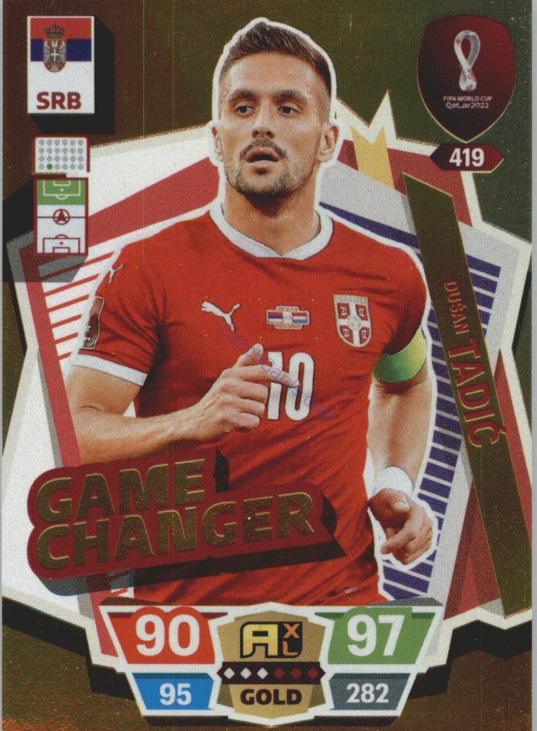 Dušan Tadić 2022 Panini World Cup Adrenalyn Gold #419