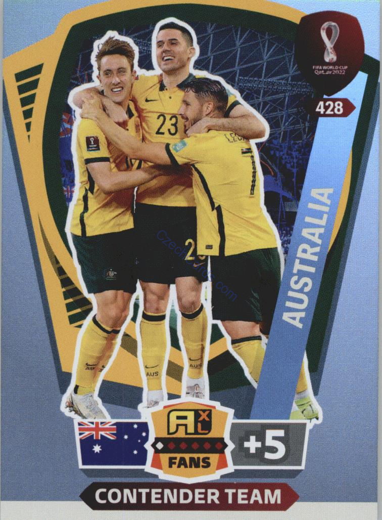 Contender Team Australia 2022 Panini World Cup Adrenalyn Fans #428