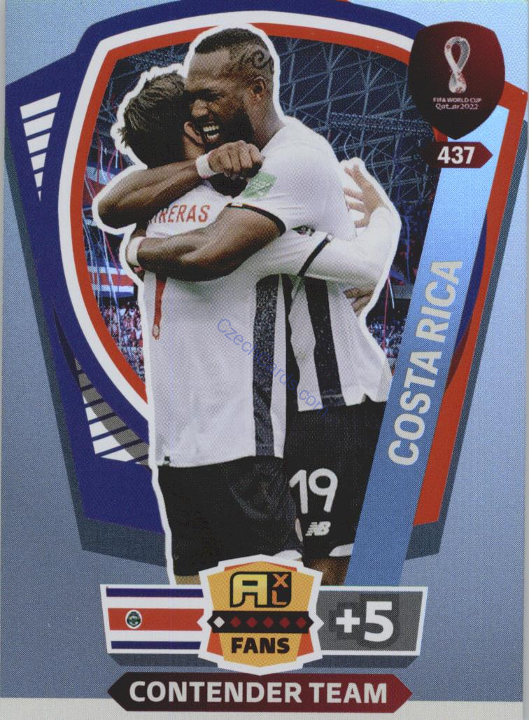Contender Team Costa Rica 2022 Panini World Cup Adrenalyn Fans #437
