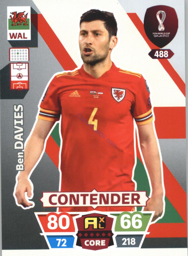 Ben Davies 2022 Panini World Cup Adrenalyn #488
