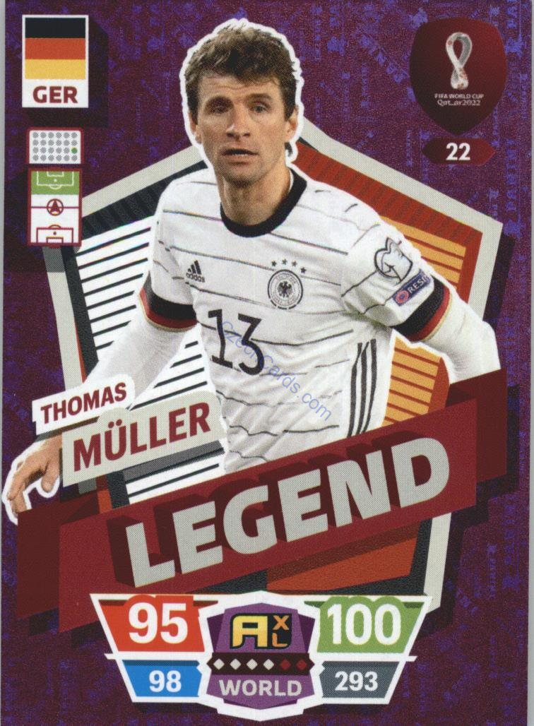 Thomas Müller 2022 Panini World Cup Adrenalyn Legend #22