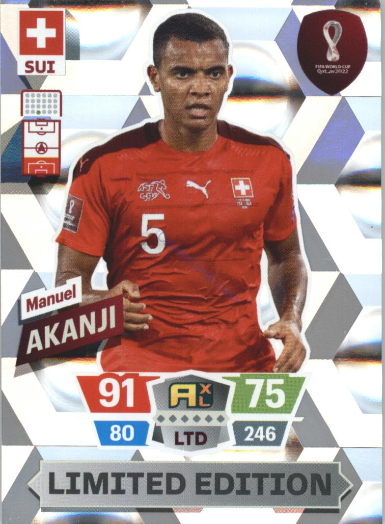 Manuel Akanji 2022 Panini World Cup Adrenalyn Limited Edition #LE-MA
