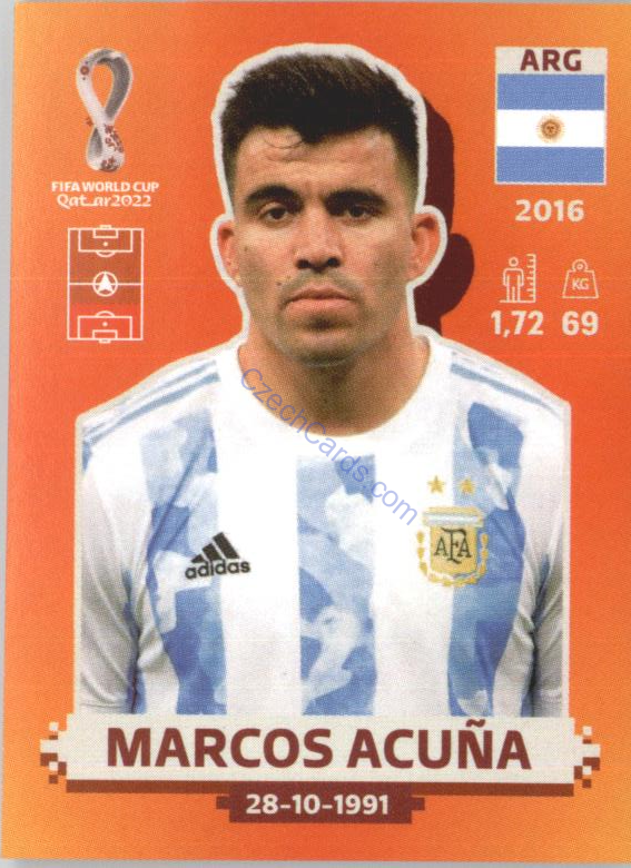 Marcos Acuña 2022 Panini WC Qatar Sticker #ARG 4