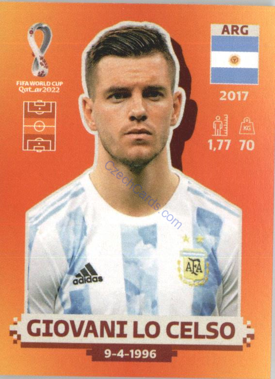 Giovani Lo Celso 2022 Panini WC Qatar Sticker #ARG 11