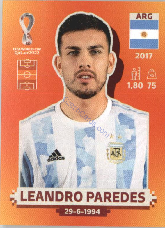 Leandro Paredes 2022 Panini WC Qatar Sticker #ARG 12