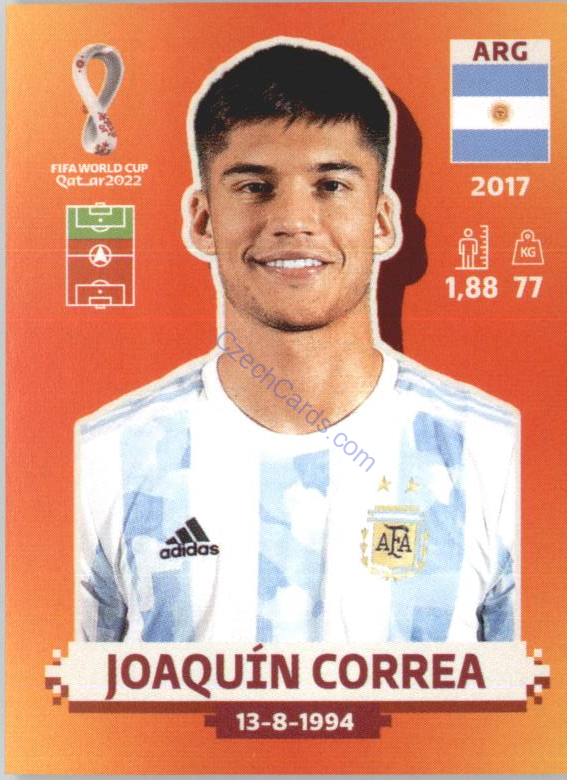 Joaquín Correa 2022 Panini WC Qatar Sticker #ARG 15