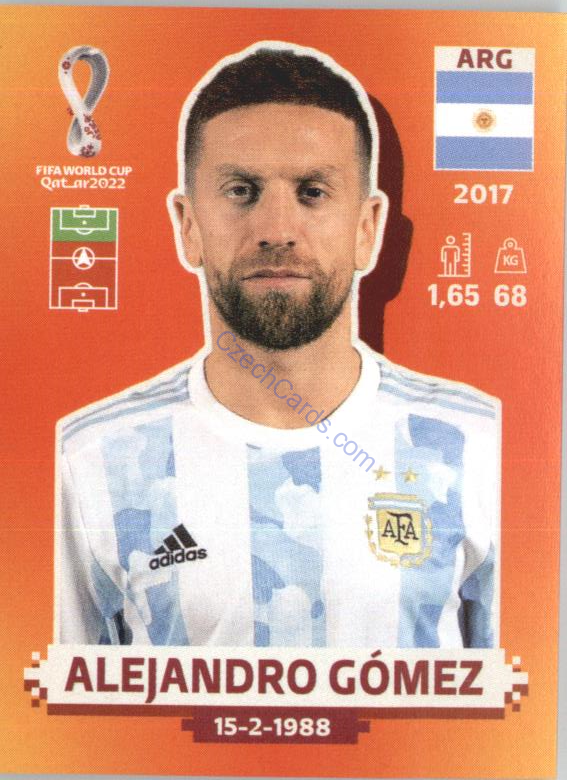 Alejandro Gómez 2022 Panini WC Qatar Sticker #ARG 16