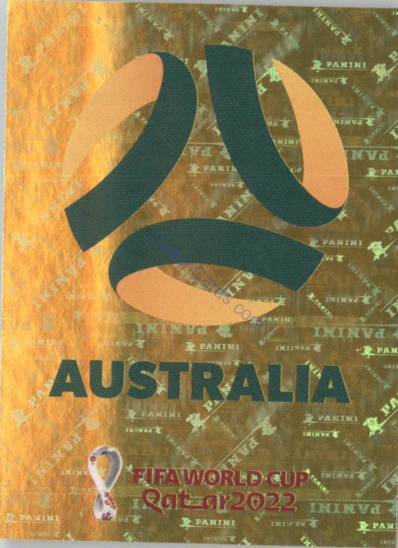 Team Logo Australia 2022 Panini WC Qatar Sticker Foil #AUS 1