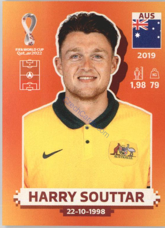 Harry Souttar 2022 Panini WC Qatar Sticker #AUS 9
