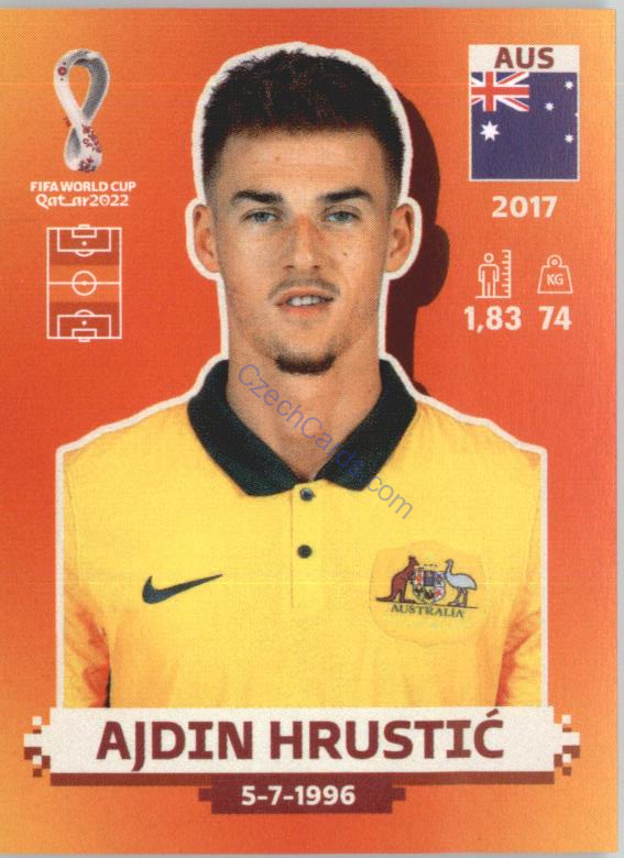 Ajdin Hrustić 2022 Panini WC Qatar Sticker #AUS 10