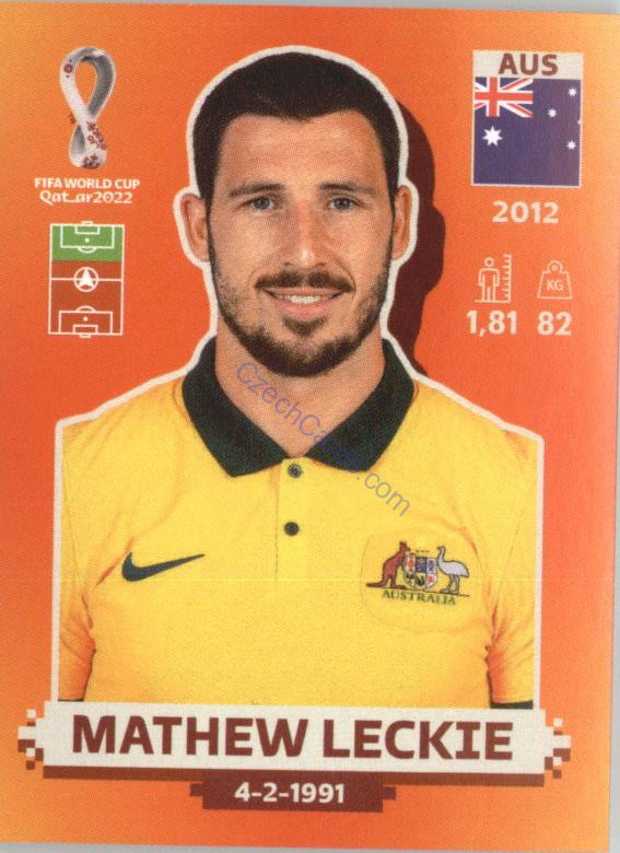 Mathew Leckie 2022 Panini WC Qatar Sticker #AUS 18