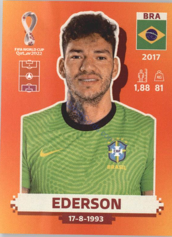Ederson 2022 Panini WC Qatar Sticker #BRA 3