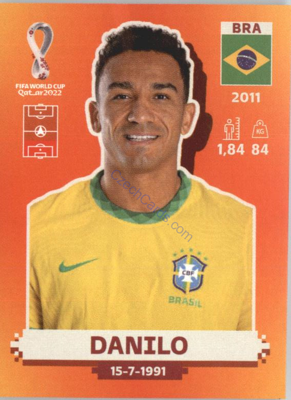 Danilo 2022 Panini WC Qatar Sticker #BRA 5