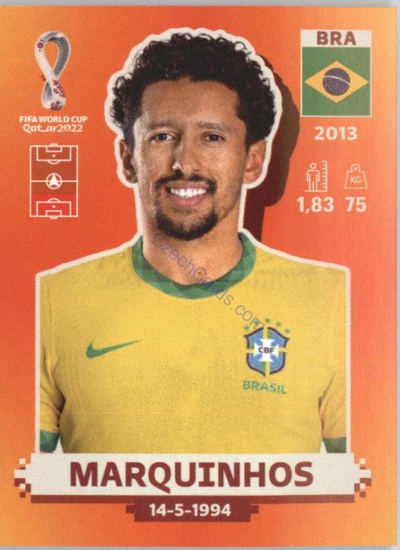 Marquinhos 2022 Panini WC Qatar Sticker #BRA 7