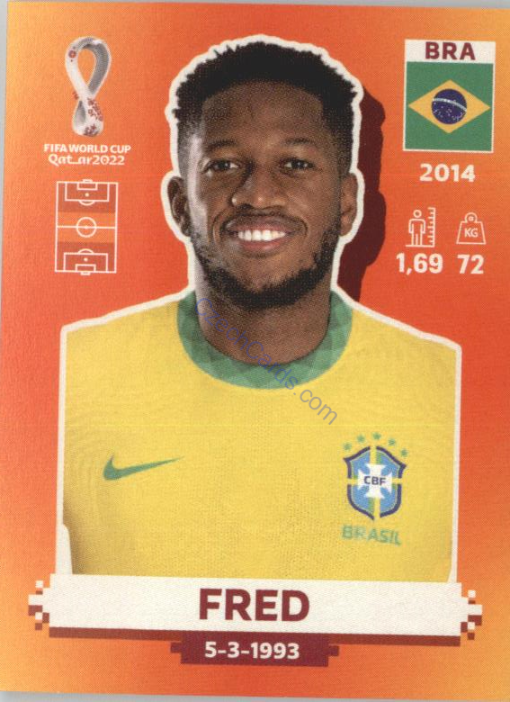 Fred 2022 Panini WC Qatar Sticker #BRA 12