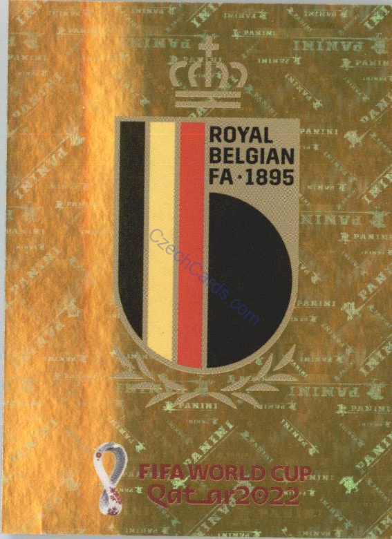 Team Logo Belgium 2022 Panini WC Qatar Sticker Foil #BEL 1