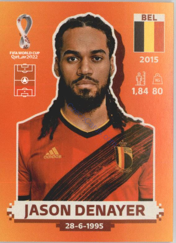 Jason Denayer 2022 Panini WC Qatar Sticker #BEL 6