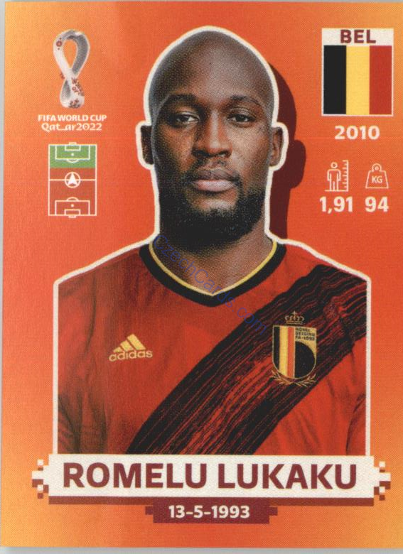 Romelu Lukaku 2022 Panini WC Qatar Sticker #BEL 18