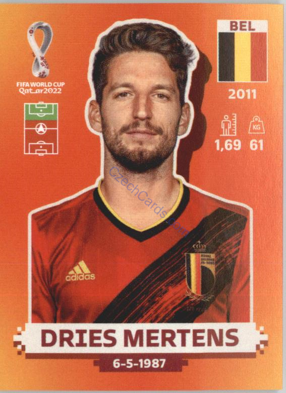 Dries Mertens 2022 Panini WC Qatar Sticker #BEL 19