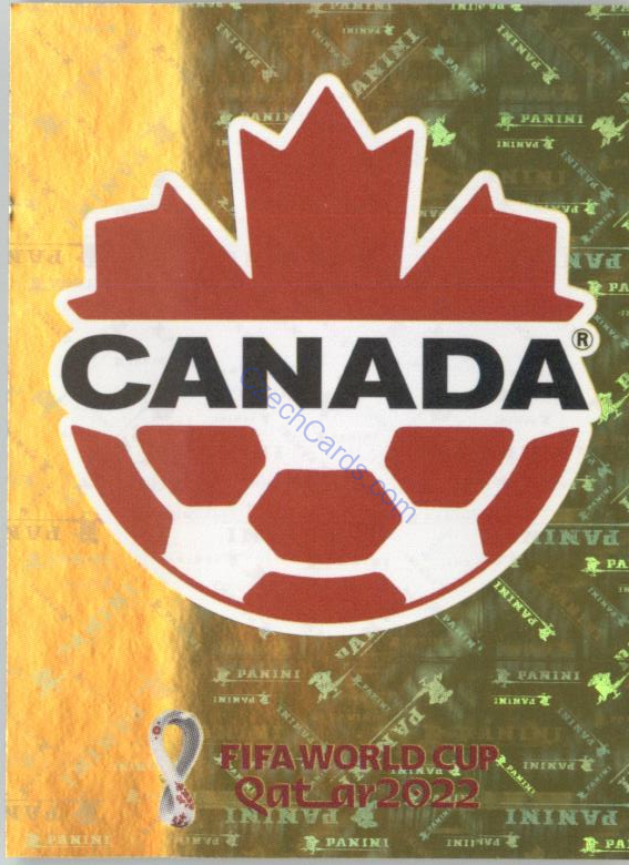 Team Logo Canada 2022 Panini WC Qatar Sticker Foil #CAN 1
