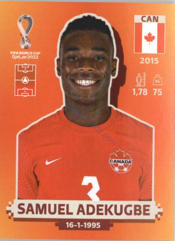 Samuel Adekugbe 2022 Panini WC Qatar Sticker #CAN 4