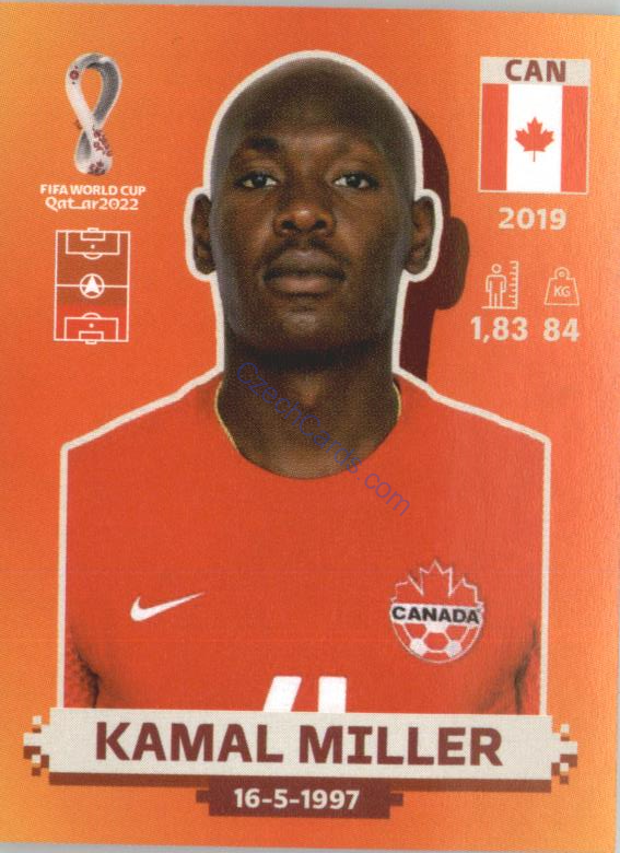 Kamal Miller 2022 Panini WC Qatar Sticker #CAN 8