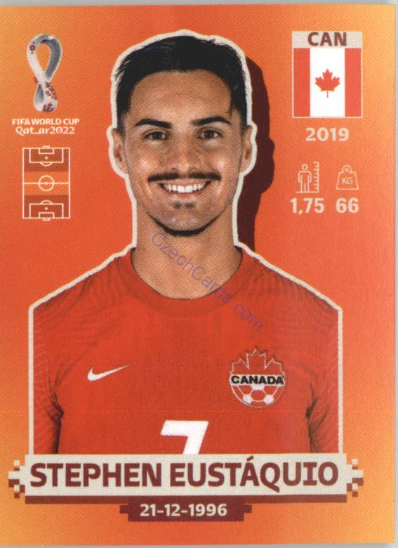 Stephen Eustáquio 2022 Panini WC Qatar Sticker #CAN 12