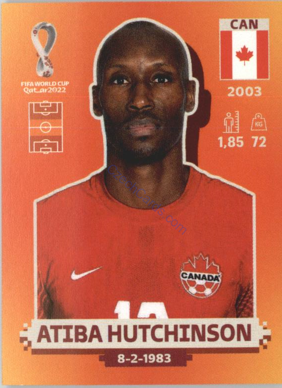Atiba Hutchinson 2022 Panini WC Qatar Sticker #CAN 13