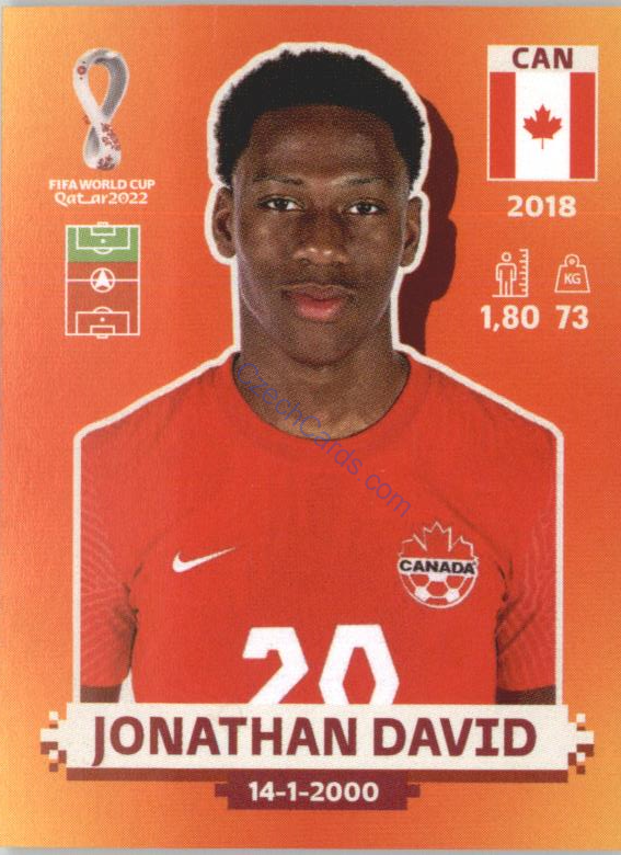 Jonathan David 2022 Panini WC Qatar Sticker #CAN 17