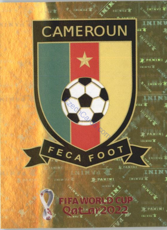 Team Logo Cameroon 2022 Panini WC Qatar Sticker Foil #CMR 1