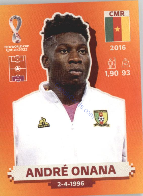 André Onana 2022 Panini WC Qatar Sticker #CMR 2