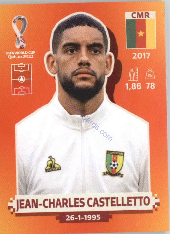 Jean-Charles Castelletto 2022 Panini WC Qatar Sticker #CMR 4