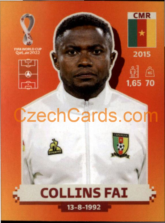 Collins Fai 2022 Panini WC Qatar Sticker #CMR 5