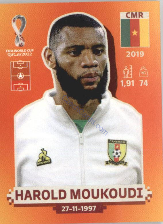 Harold Moukoudi 2022 Panini WC Qatar Sticker #CMR 7
