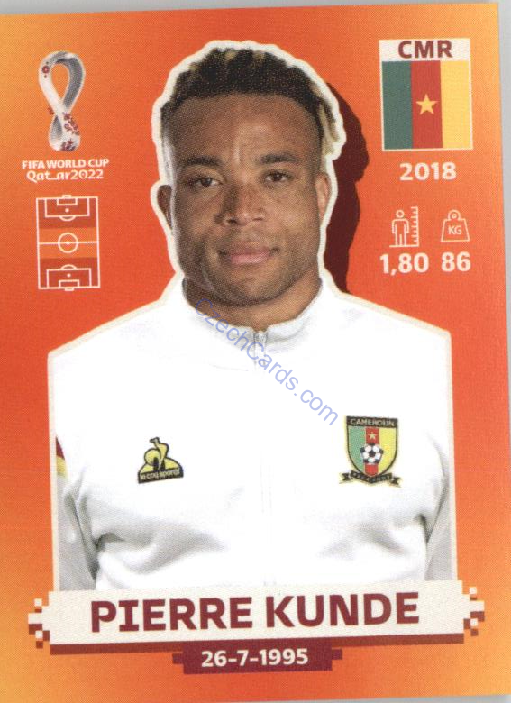 Pierre Kunde 2022 Panini WC Qatar Sticker #CMR 11